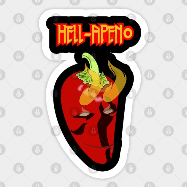 hell-apeno Sticker by moonmorph